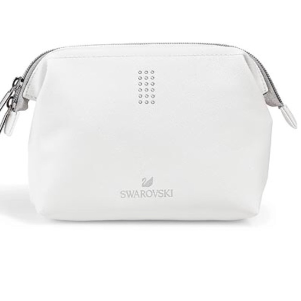 White Crystal Swarovski Make up Pouch